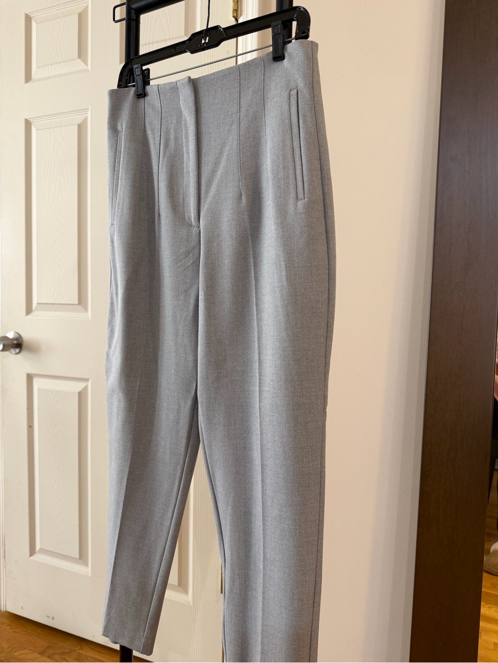 ZARA Women’s Gray Tailored Straight Leg Trousers Dress Pants *NWOT